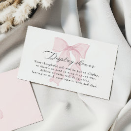 Dusche für die Dusche der Pink Bow Girl Begleitkarte