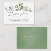 Dusche für die geometrische Babydusche von Greener Begleitkarte (Vorne/Hinten)