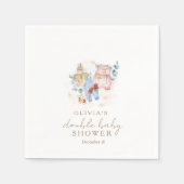 Dusche für Doppelkinder Niedlich moderne Babydusch Serviette (Vorderseite)