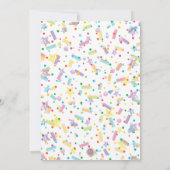 Dusche für Doughnut Baby Colorful Einladung (Rückseite)