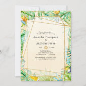 Dusche für exotische tropische Paare Einladung (Vorderseite)