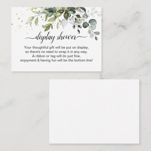 Dusche für Grünflächen Begleitkarte (Vorne/Hinten)