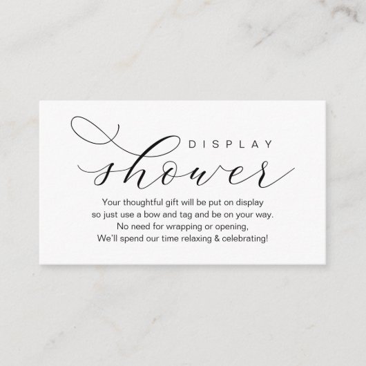 Dusche für Hochzeitsanzeigen, minimale moderne Ele Begleitkarte (Vorderseite)