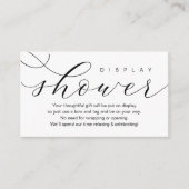 Dusche für Hochzeitsanzeigen, minimale moderne Ele Begleitkarte (Vorderseite)