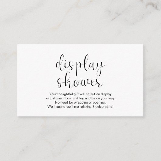 Dusche für Hochzeitsbildschirme, klein, schwarz, Begleitkarte (Vorderseite)