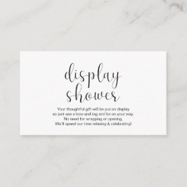 Dusche für Hochzeitsbildschirme, klein, schwarz, Begleitkarte