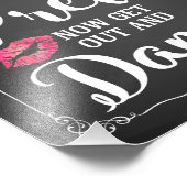 Dusche für Hochzeitsfrauen - lustiges Plakat Fotodruck (Ecke)