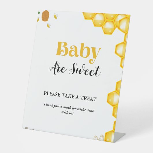 Dusche für Hummeln Babydusche Gefälligkeitszeichen Sockelschild (Vorderseite)