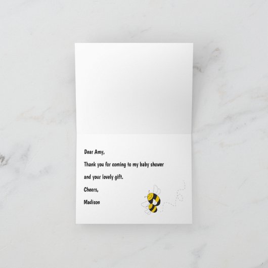 Dusche für Hummeln danke Karte (Innenseite)