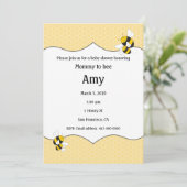 Dusche für Hummeln Einladung (Stehend Vorderseite)