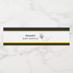 Dusche für Hummeln und Gold Baby Wasserflaschenetikett