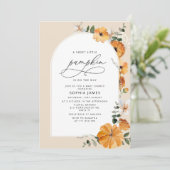 Dusche für Kürbisbaby Einladung (Stehend Vorderseite)