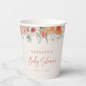 Dusche für Mädchen im Springbrunnen Pappbecher (Vorderseite)