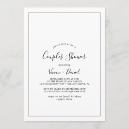 Dusche für Minimalistische Paare Einladung