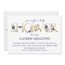 Dusche für Navy & Coral Floral