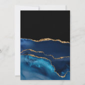 Dusche für Navy und Gold Agate Paare Einladung (Rückseite)