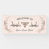 Dusche für neutrale Handrawn-Floral-Fingerie Banner (Horizontal)