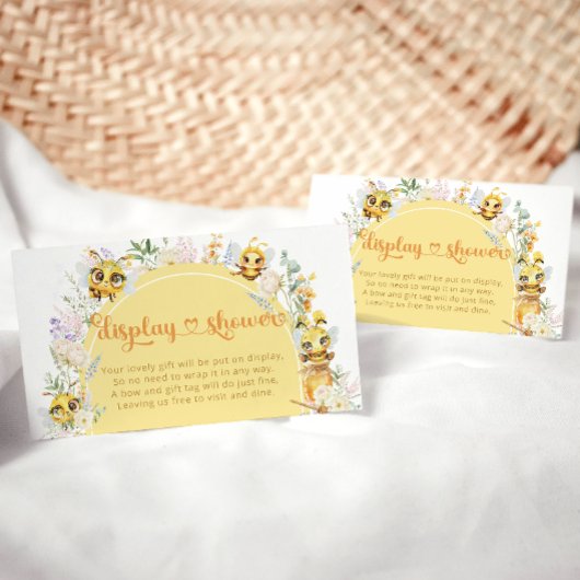 Dusche für niedliche Bee Baby-Dusche Begleitkarte