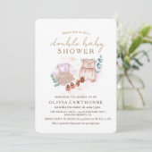 Dusche für Niedliche Girls Babydusche Einladung (Stehend Vorderseite)