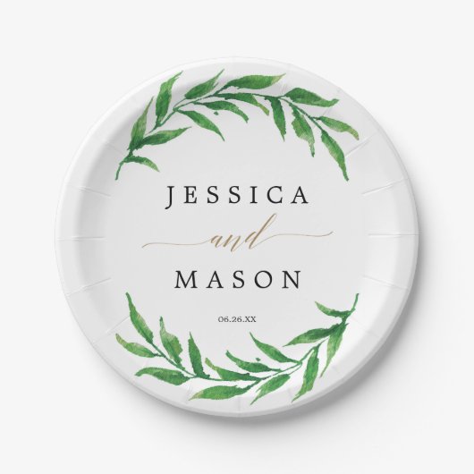 Dusche für Paare - Hochzeit - Papierplatte Pappteller (Vorderseite)