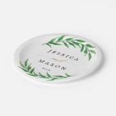 Dusche für Paare - Hochzeit - Papierplatte Pappteller (Schrägansicht)