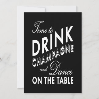 Dusche für Paare - Zeit, Champagner zu trinken Einladung