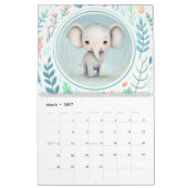 Dusche für pastellfarbene Babys | Kinderzimmer Kalender (Mär 2027)