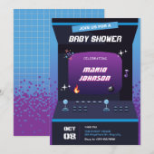 Dusche für Pixel-Spiele Einladung (Vorne/Hinten)