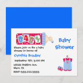 Dusche für Red, White und Blue Baby Boy Einladung (Vorne/Hinten)
