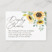 Dusche für Sonnenblumen Babydusche Begleitkarte (Vorderseite)