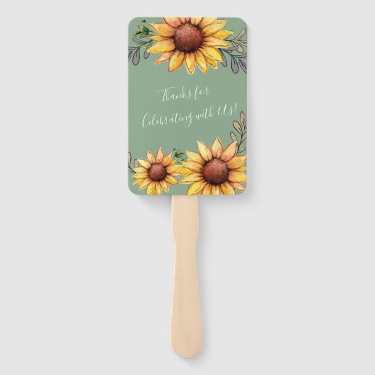 Dusche für Sonnenblumen Fächer (Rückseite)