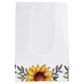 Dusche für Sonnenblumen Mittlere Geschenktüte (Rückseite)