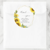 Dusche für Sonnenblumen Runder Aufkleber (Tasche)