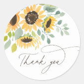 Dusche für Sonnenblumen Runder Aufkleber (Vorderseite)
