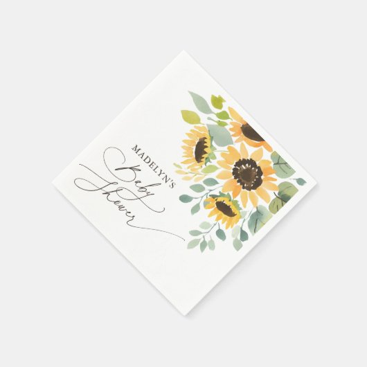 Dusche für Sonnenblumen Serviette (Ecke)