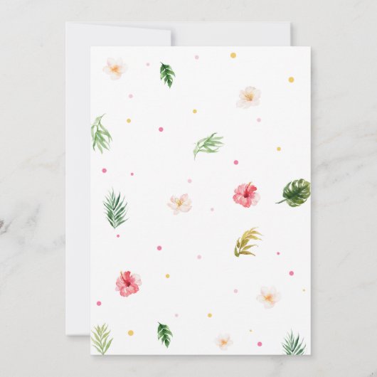 Dusche für tropische Ananas Einladung (Rückseite)