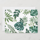 Dusche für tropische Botanische Jungtiere Einladung (Rückseite)