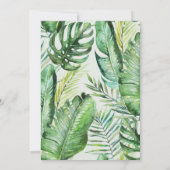 Dusche für tropische Jungle Paare - Einladung (Rückseite)