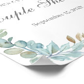 Dusche für Wasserfarben Begrüßungszeichen Poster (Ecke)