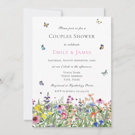 Dusche für Wasserfarben Einladung (Vorderseite)