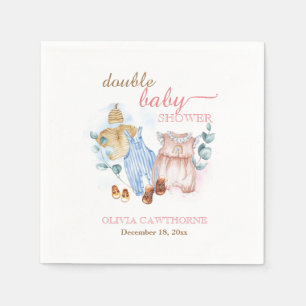 Dusche im Doppelzimmer Wasserfarbe Rosa Blau Serviette