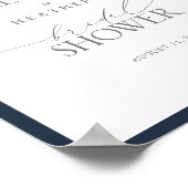 Dusche in blau und blau, blau, blau, blau, blau, b poster (Ecke)