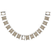 Dusche in Burlap und White Lace Wimpelkette (Alle)