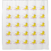 Dusche in rosa Bläschen Duschvorhang (Vorderseite)