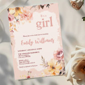 Dusche in Rosa, Dusche in Aquarell Einladung