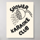 Dusche Karaoke Club | Trendy Bad Print Poster (Vorne)