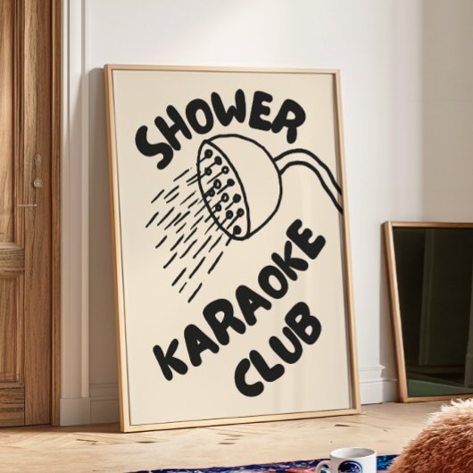 Dusche Karaoke Club | Trendy Bad Print Poster