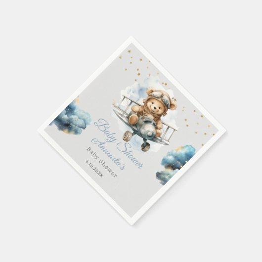 Dusche mit blauer Babydusche Serviette (Ecke)