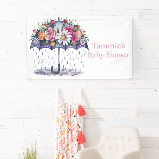Dusche mit Blume Babydusche Banner (Insitu)