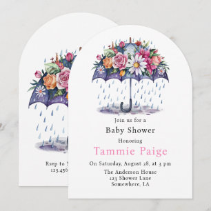 Dusche mit Blume Babydusche Einladung